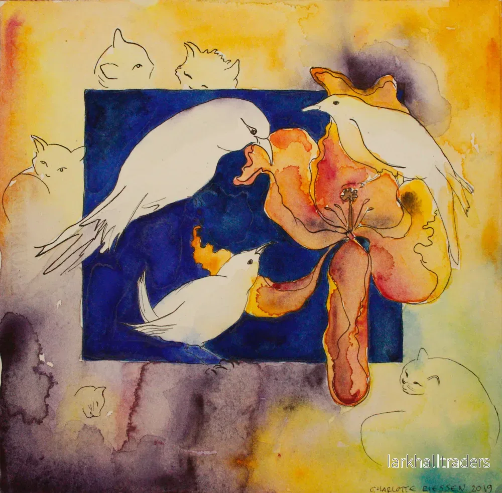 Bird dreams no. 21 Akvarell Original - Bild 2