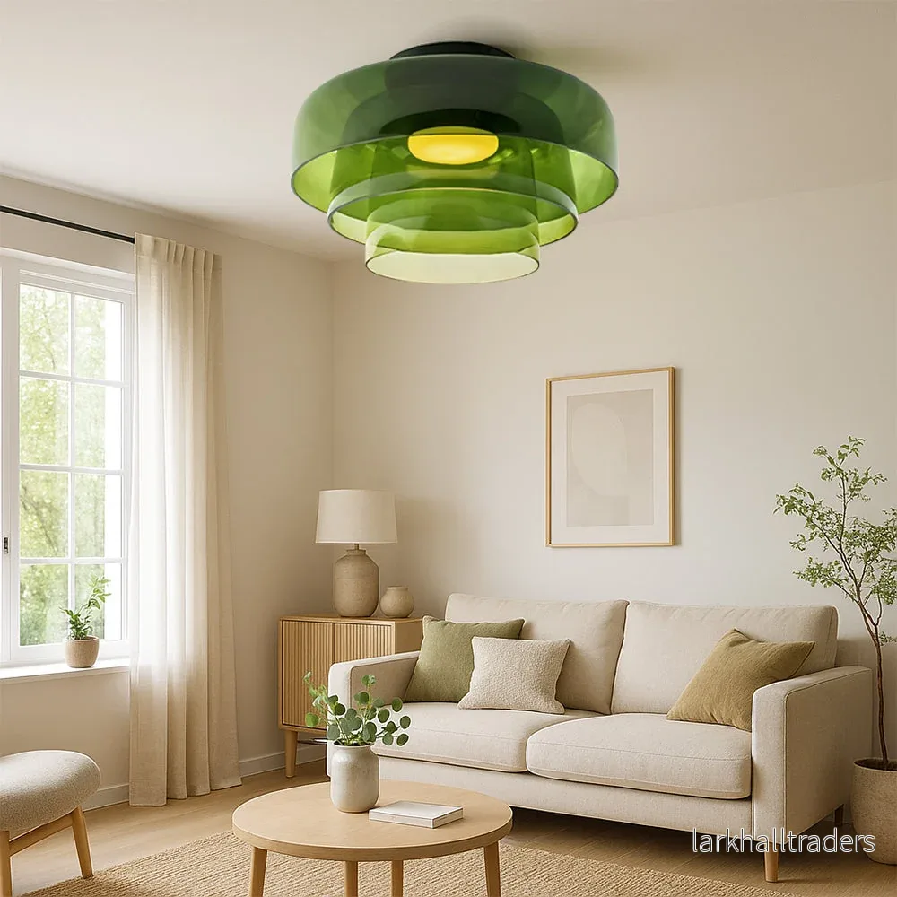 Bauhaus-pendellampa med skiktade glasskärmar - Bild 2