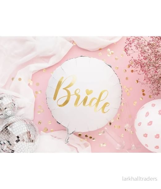 Folieballong, bride vit 45 cm - Bild 2