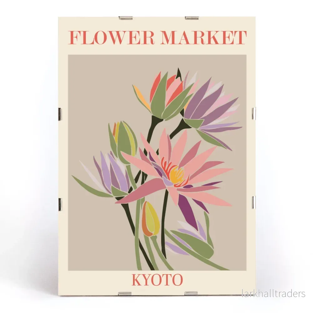 Blomstermarknad i Kyoto Poster - Bild 3