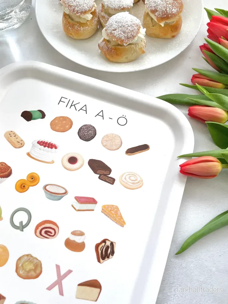 Swedish Fika ABC rektangulär bricka - FIKA A-Ö - Bild 3