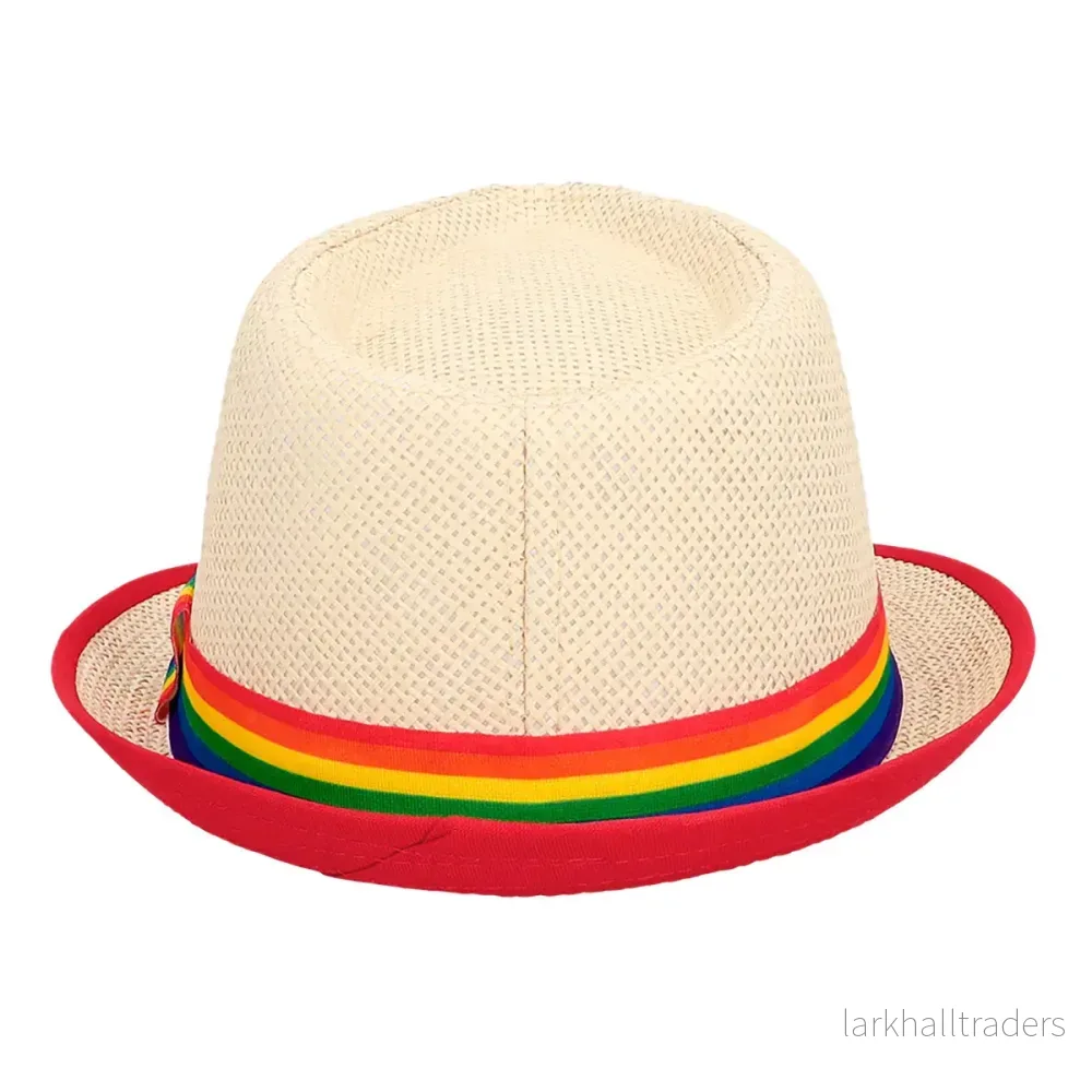 Hatt, fedora regnbåge strå - Bild 2