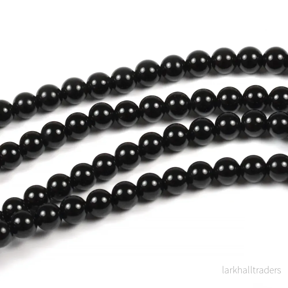 Onyx pärlor, svart, 4mm Onyx pärlor, svart, 4mm