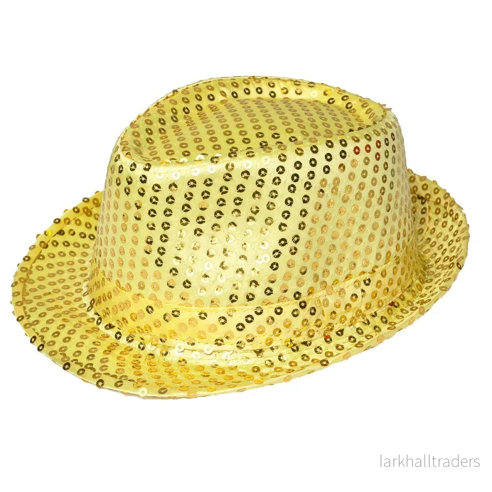 Glitterhatt, fedora guld Glitterhatt, fedora guld