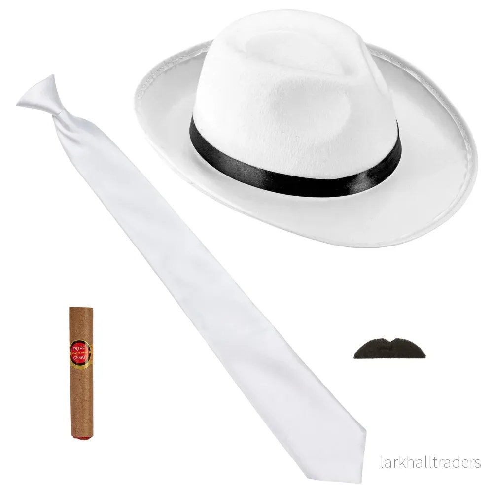 Maskeradset, 20-tals gangster vit Maskeradset, 20-tals gangster vit