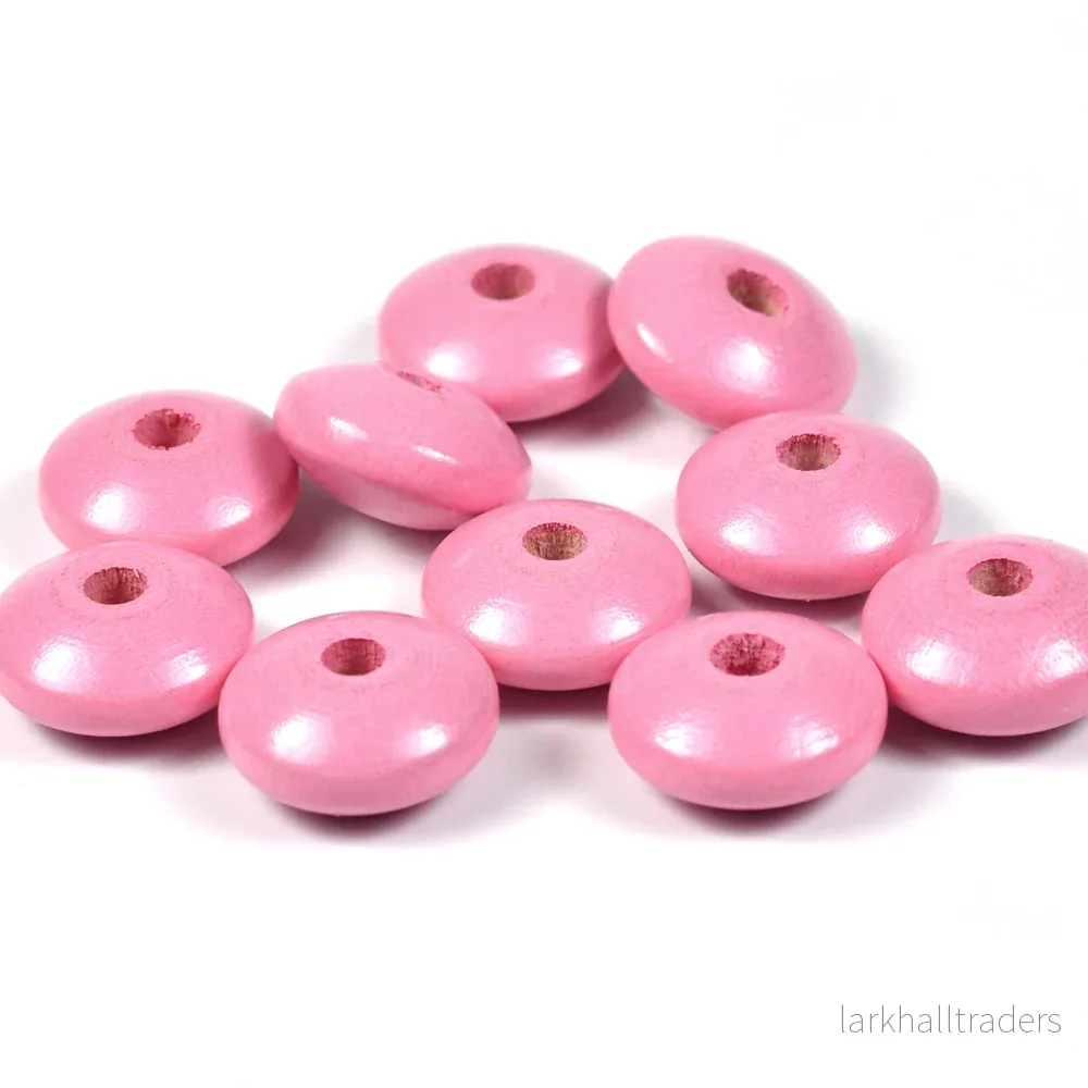 Stora trälinser, rosa, 40st Stora trälinser, rosa, 40st