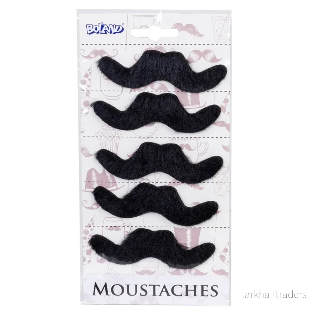 Mustascher, svart 5 st Mustascher, svart 5 st