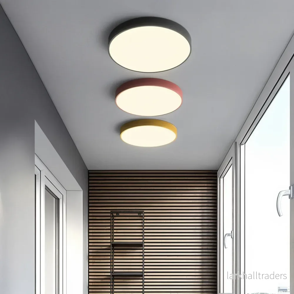 HaloMac – Modern Rund LED-Taklampa i Macaron-Stil - Bild 2