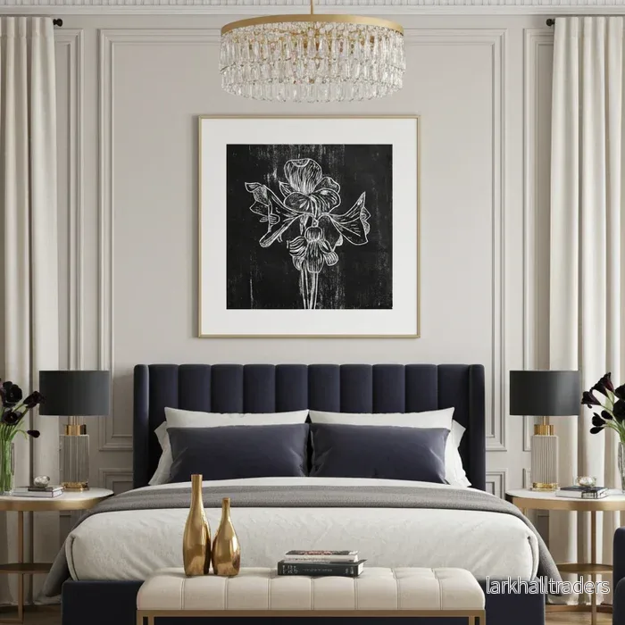Fine Art Print Blommig Svart - Black Amaryllis | Museikvalitet - Bild 3