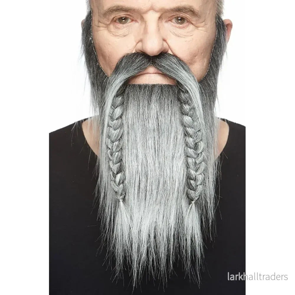 Mustasch med skägg, viking svart/vit Mustasch med skägg, viking svart/vit