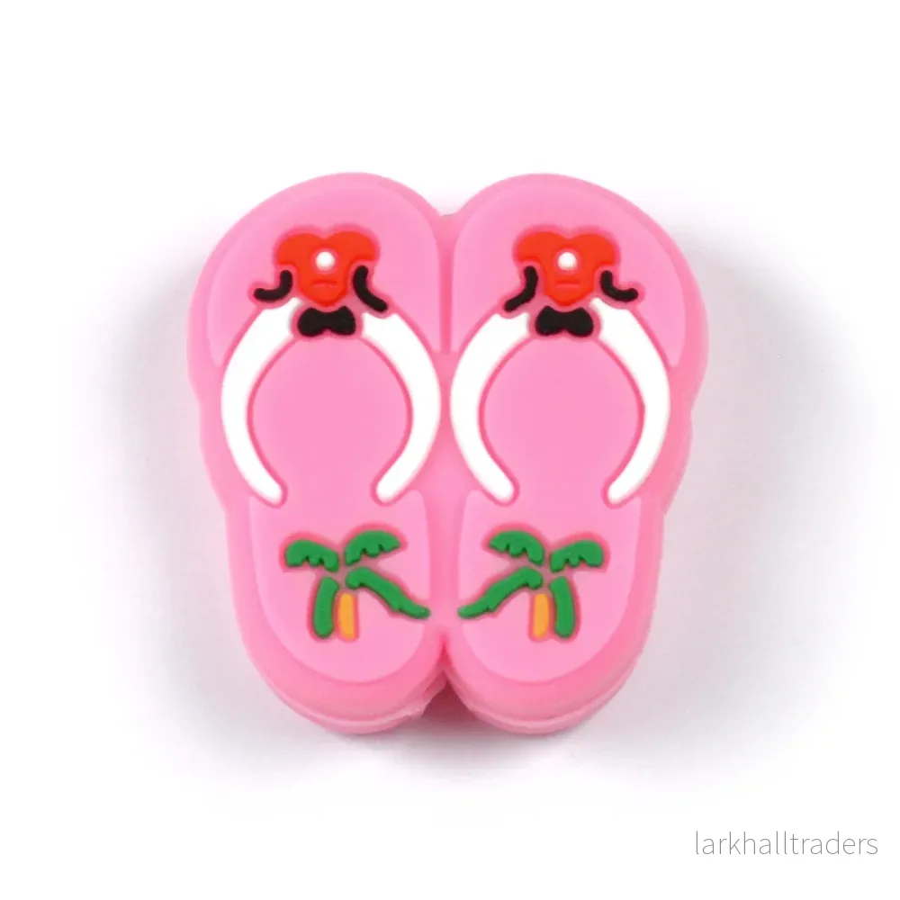 Motivpärla i silikon, flip flops