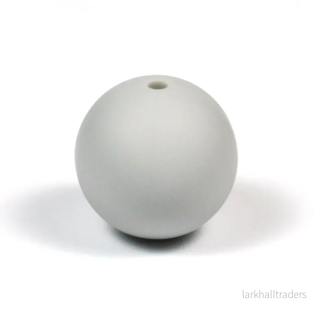 Silikonpärlor, ljusgrå, 19mm Silikonpärlor, ljusgrå, 19mm