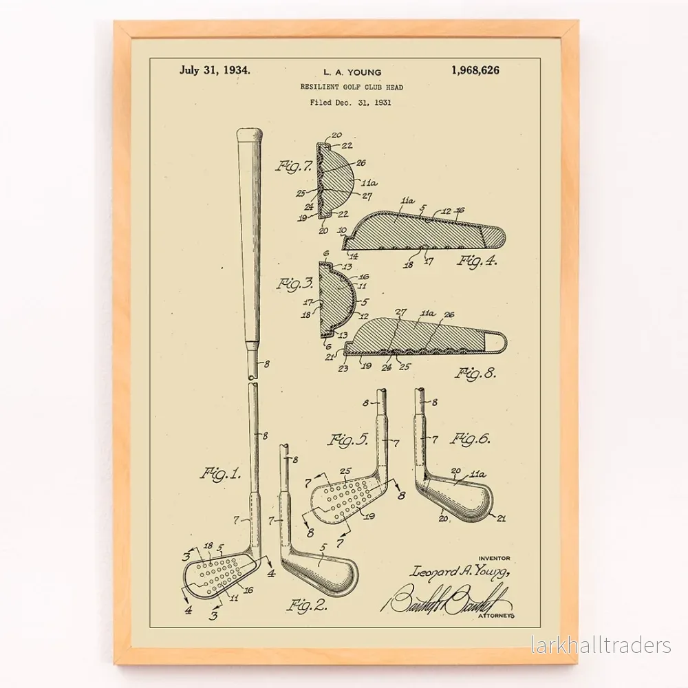 Patent för elastiskt golfklubbhuvud Poster - Bild 3