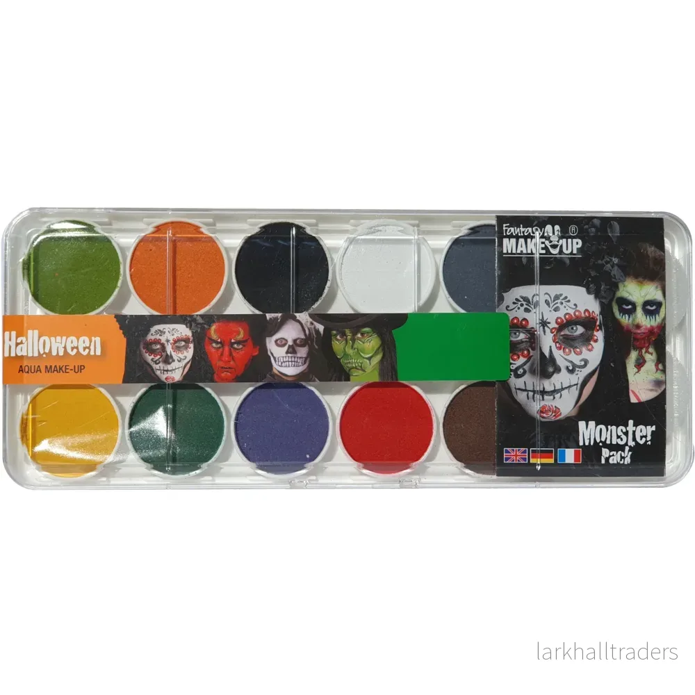 Sminkpalett, 10 färger halloween Sminkpalett, 10 färger halloween