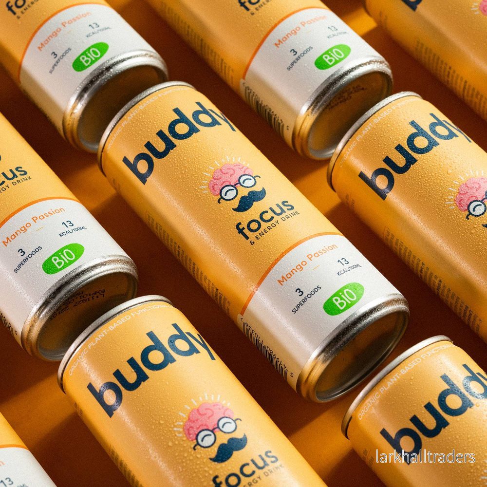 Buddy Naturlig och ekologisk energidryck: Mango Passion Buddy Naturlig och ekologisk energidryck: Mango Passion