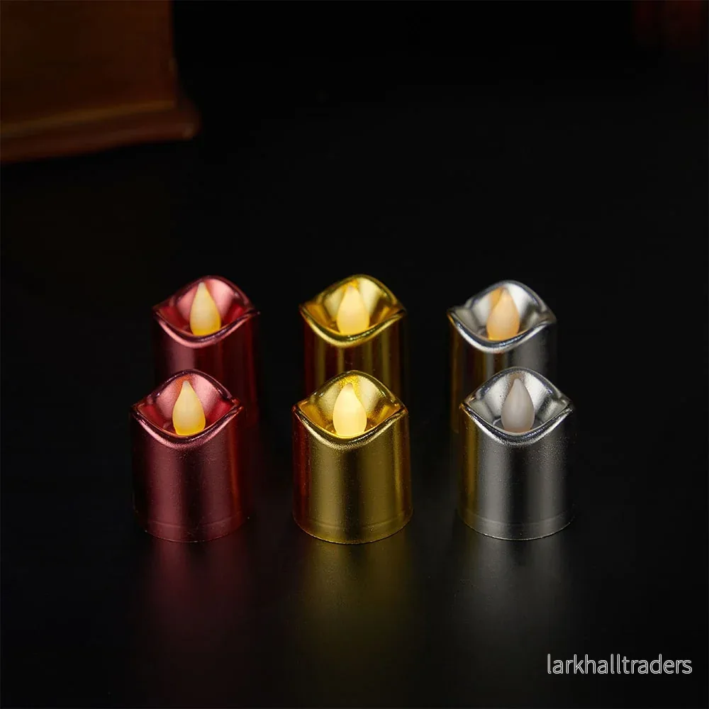 Plast-LED-ljus - 6-delars set - Ø3,7 x 4,5 cm - - Bild 2