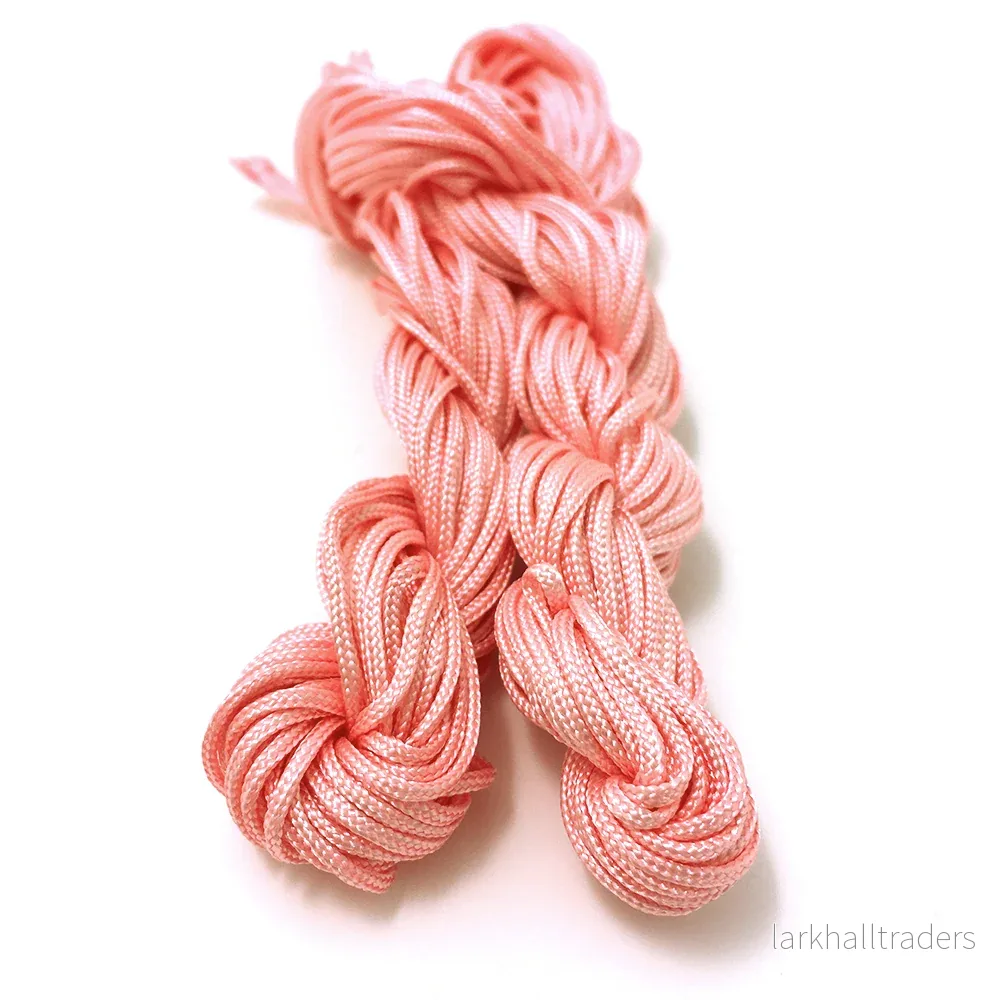 Knytsnöre, rosa, 12m