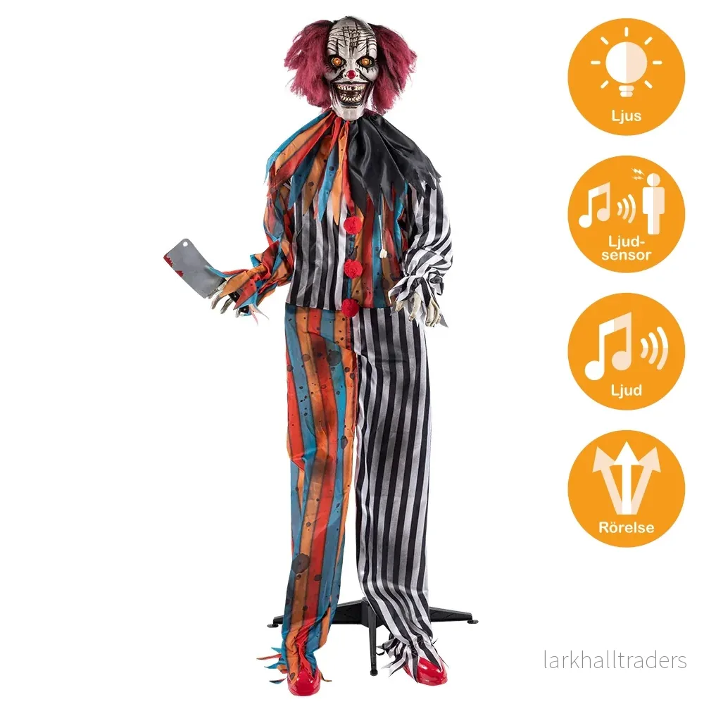 Prop animerad, clown butcher 175 cm Prop animerad, clown butcher 175 cm