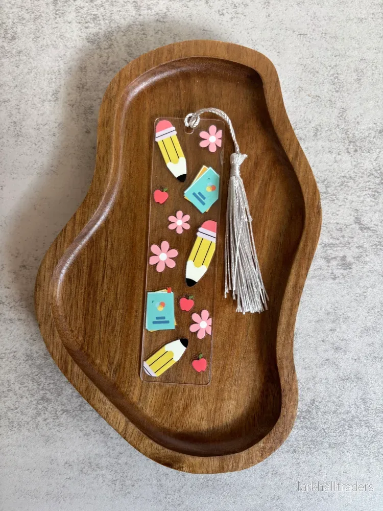Bokmärke Transparent – Pennor och böcker Bokmärke Transparent – Pennor och böcker