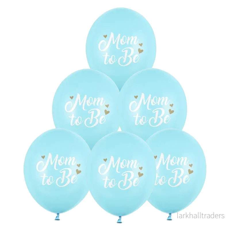 Ballonger, mom to be ljusblå 30 cm 6 st