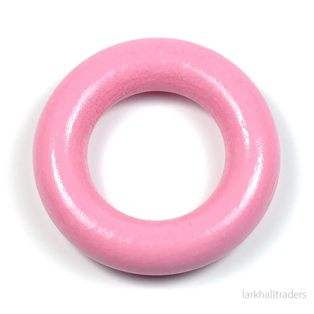 Liten träring utan hål, rosa Liten träring utan hål, rosa
