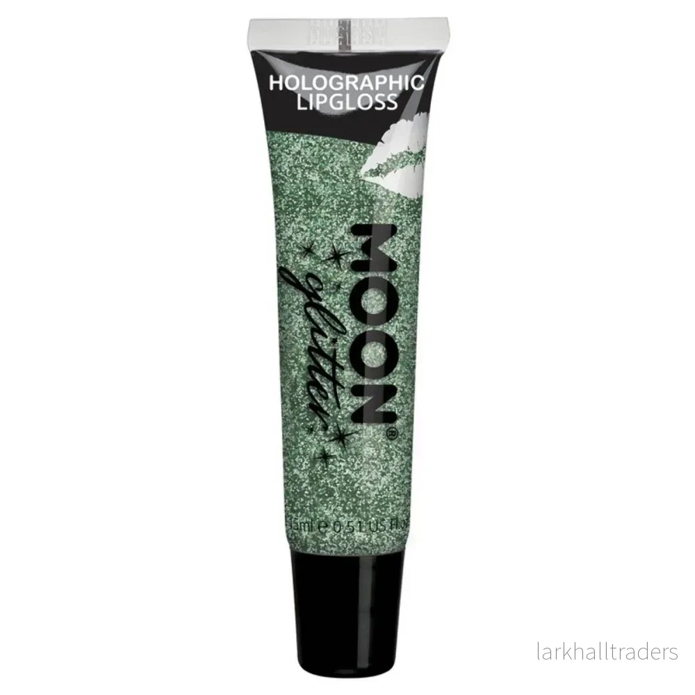 Moon Glitter Holographic Glitter Lipgloss, green 15 ml