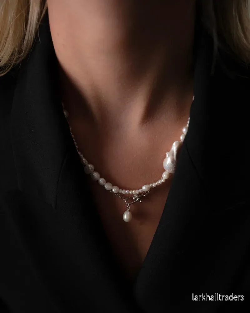 Tide Pearl Halsband | Silver - Bild 2