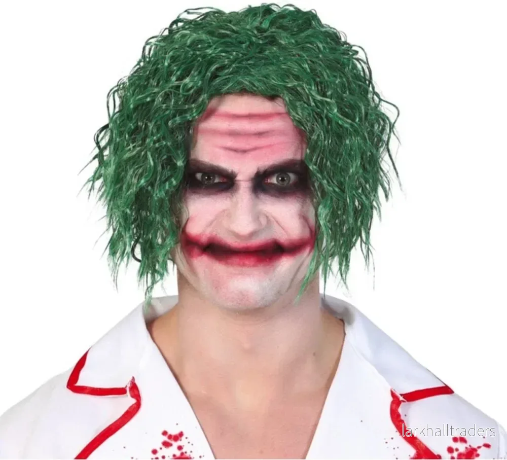 Peruk, grön clown Peruk, grön clown