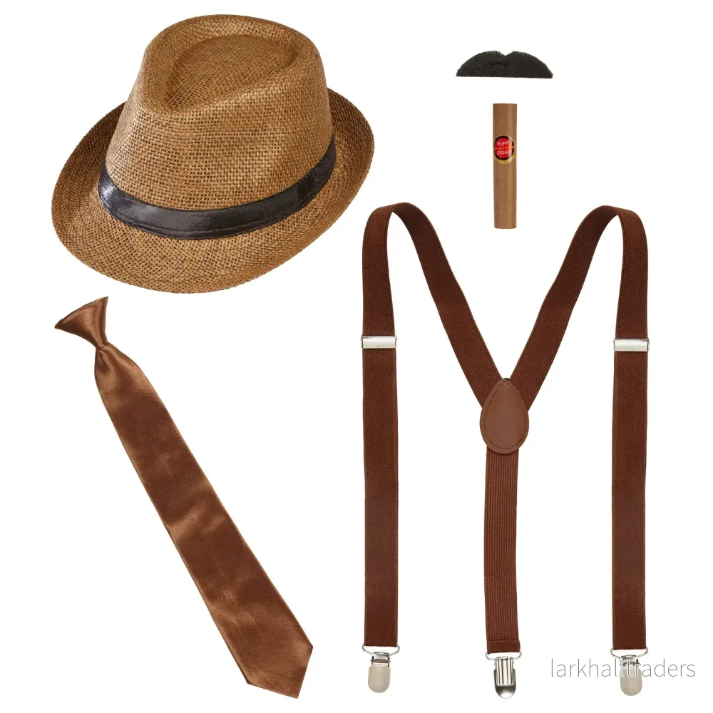 Maskeradset, 20-tals gangster brun Maskeradset, 20-tals gangster brun