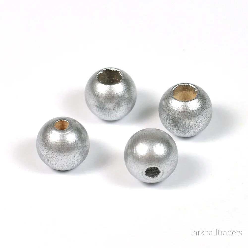 Säkerhetspärlor, 10mm, silver, 6st