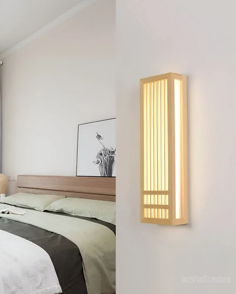 DoaGlow – Japansk Vägglampa i Trä och Akryl | Modern Japansk Design för Harmonisk Belysning - Bild 3