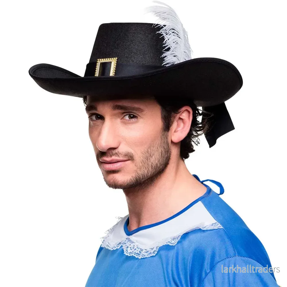 Musketörhatt, svart - Bild 2
