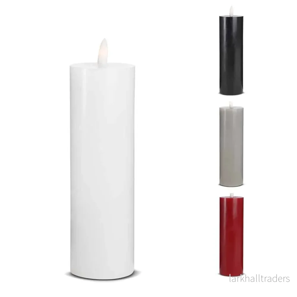 LED-ljus – 1 st. – ø5 x 20 cm – m/3D-låga – (flera färger) LED-ljus – 1 st. – ø5 x 20 cm – m/3D-låga – (flera färger)