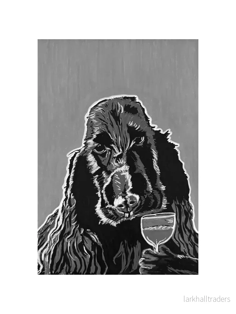 Cocker spaniel Poster svartvitt - Bild 2