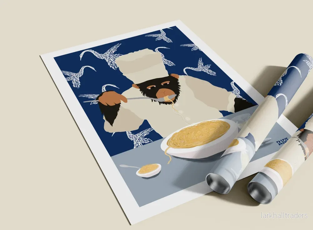 Monkey Eats Pasta Poster - Bild 3