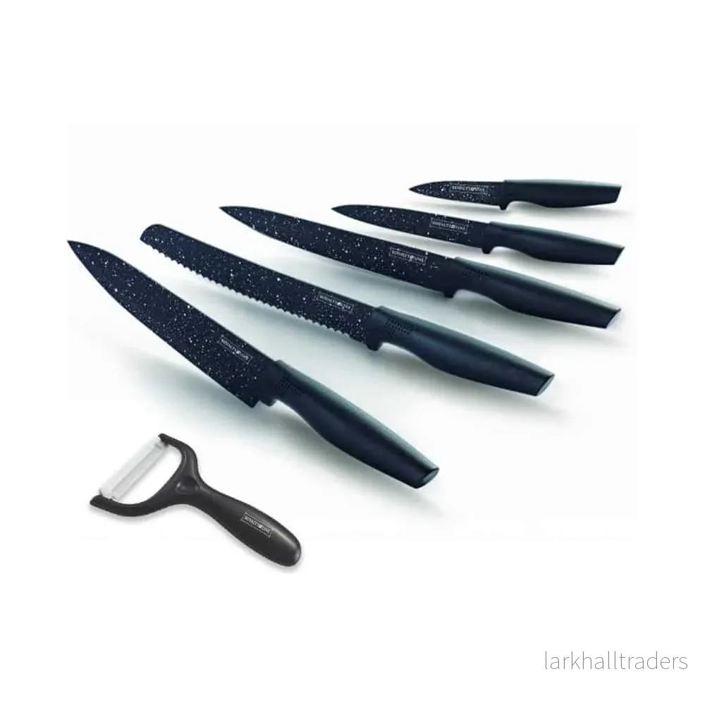 Knivset (4 delar + skalare) Royalty Line med marmorbeläggning - Bild 3