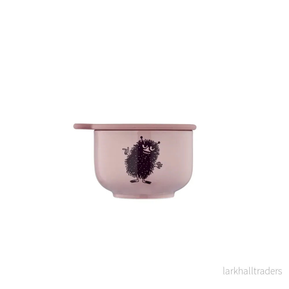 Skål Mumin med lock rosa