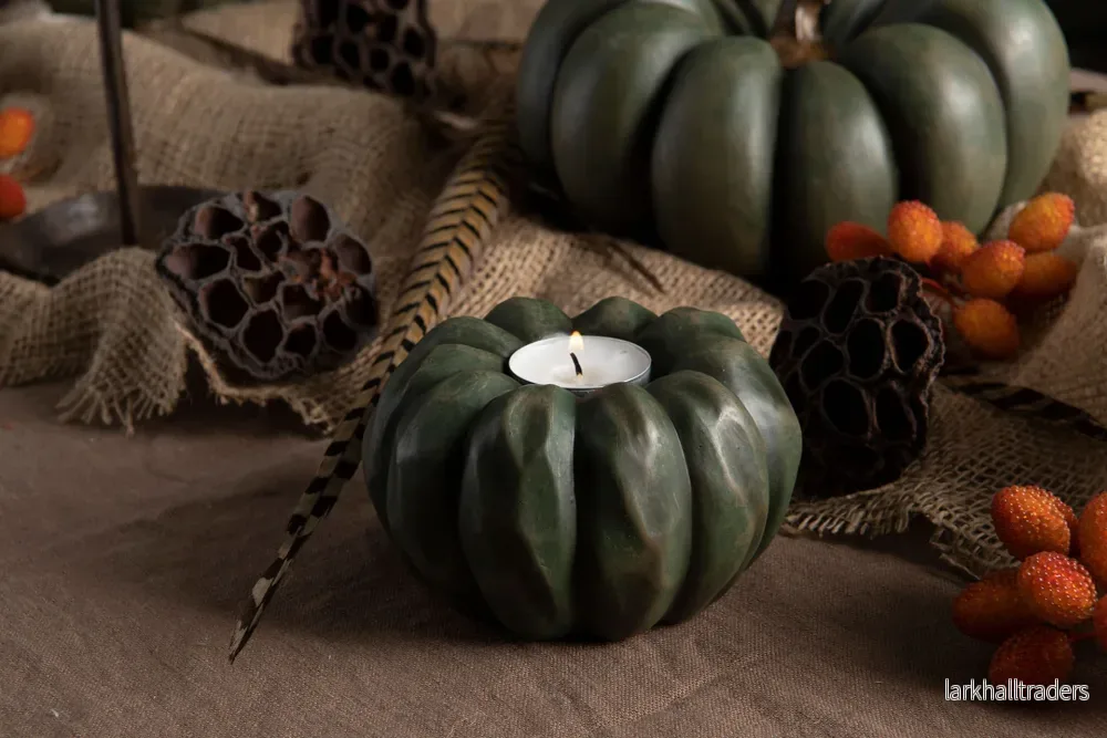 Pumpa Ljuslykta Grön - Bild 3