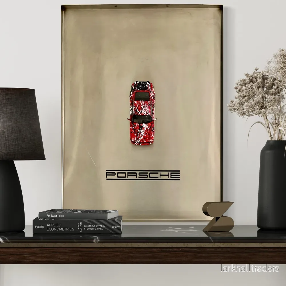Porsche "Industrial Silver" – 3D Metall Upplaga Original