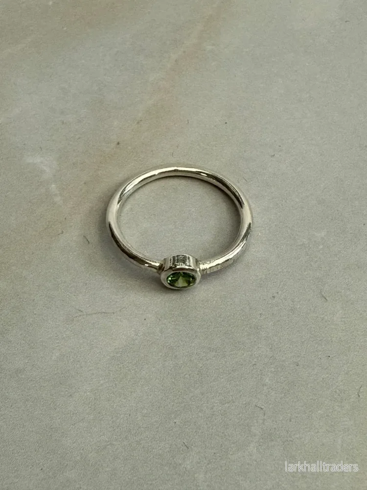 Silverring grön CZ - Bild 3