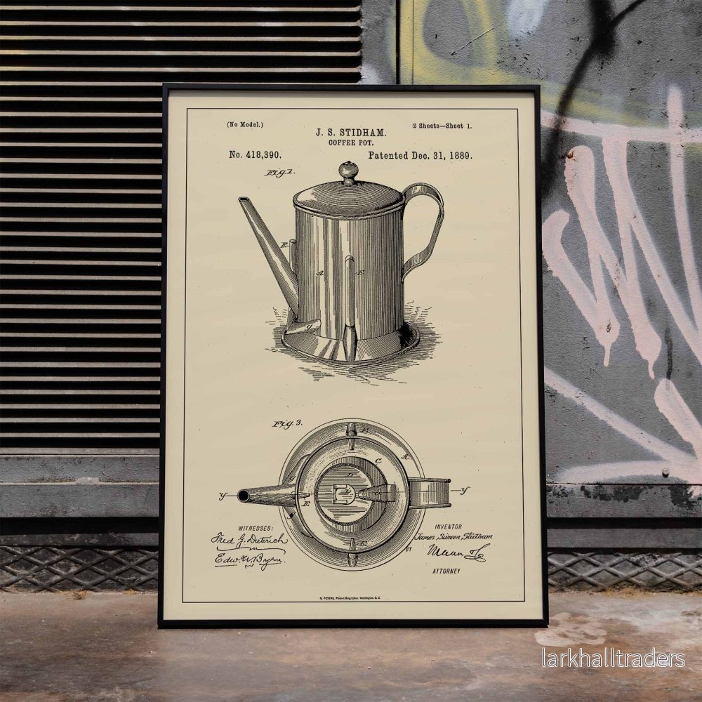 Kaffekannspatent Poster Kaffekannspatent Poster