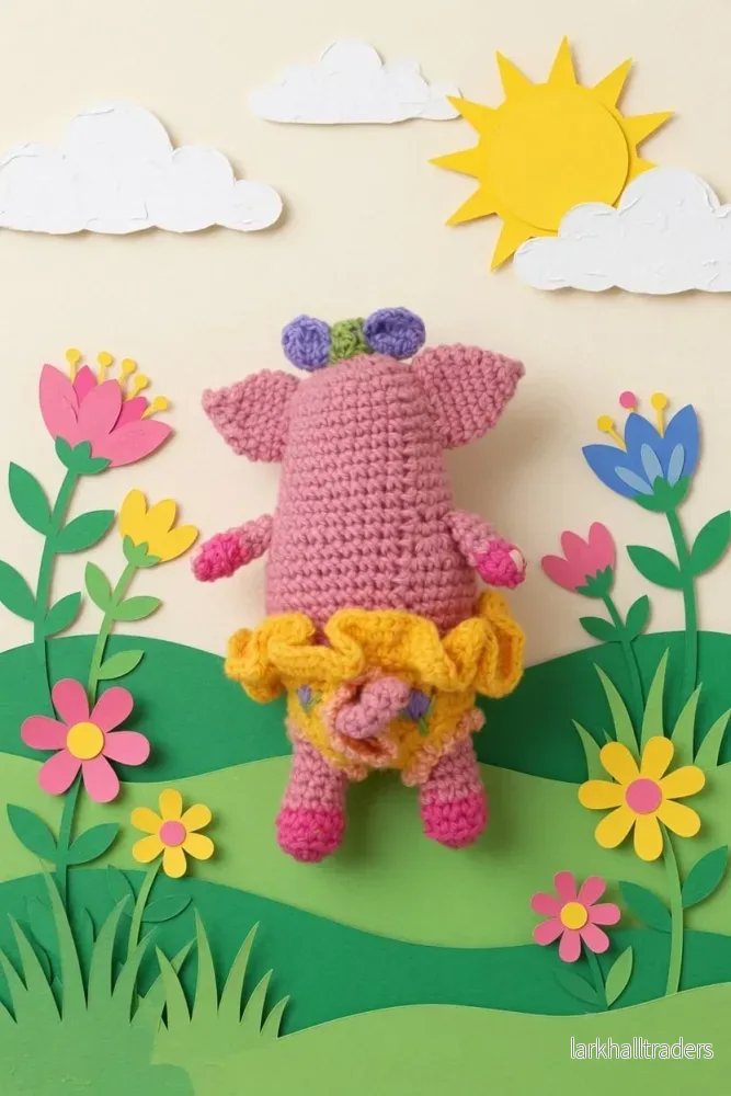Poppy — Handgjord virkad grisdocka - Bild 2