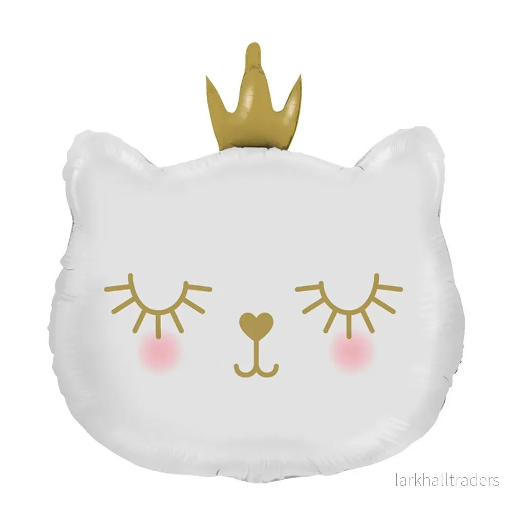 Folieballong, cat princess white 66 cm Folieballong, cat princess white 66 cm