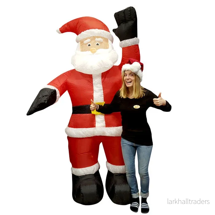 Uppblåsbar props, tomte 244 cm - Bild 3