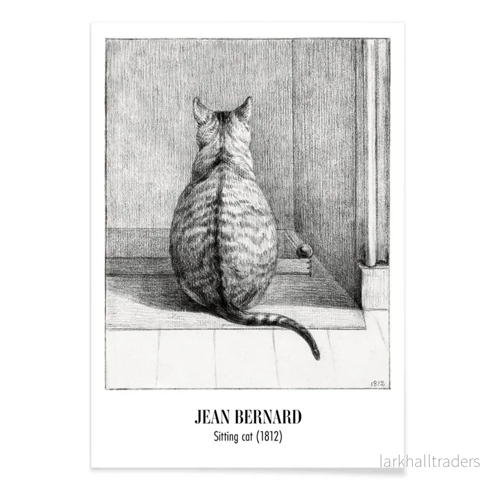 Sittande katt bakifrån Poster - Bild 2