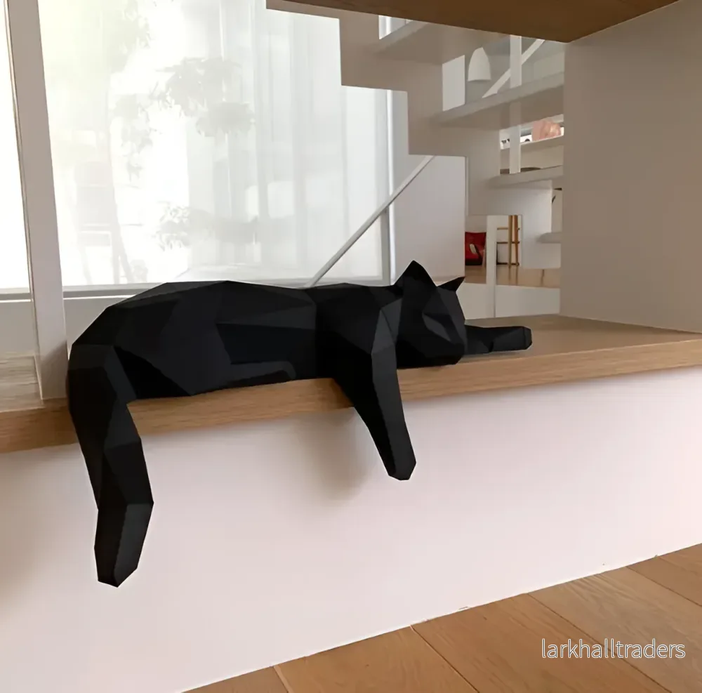 OriKat DIY – Modern 3D-Origamikatt för Kreativ Inredning - Bild 2