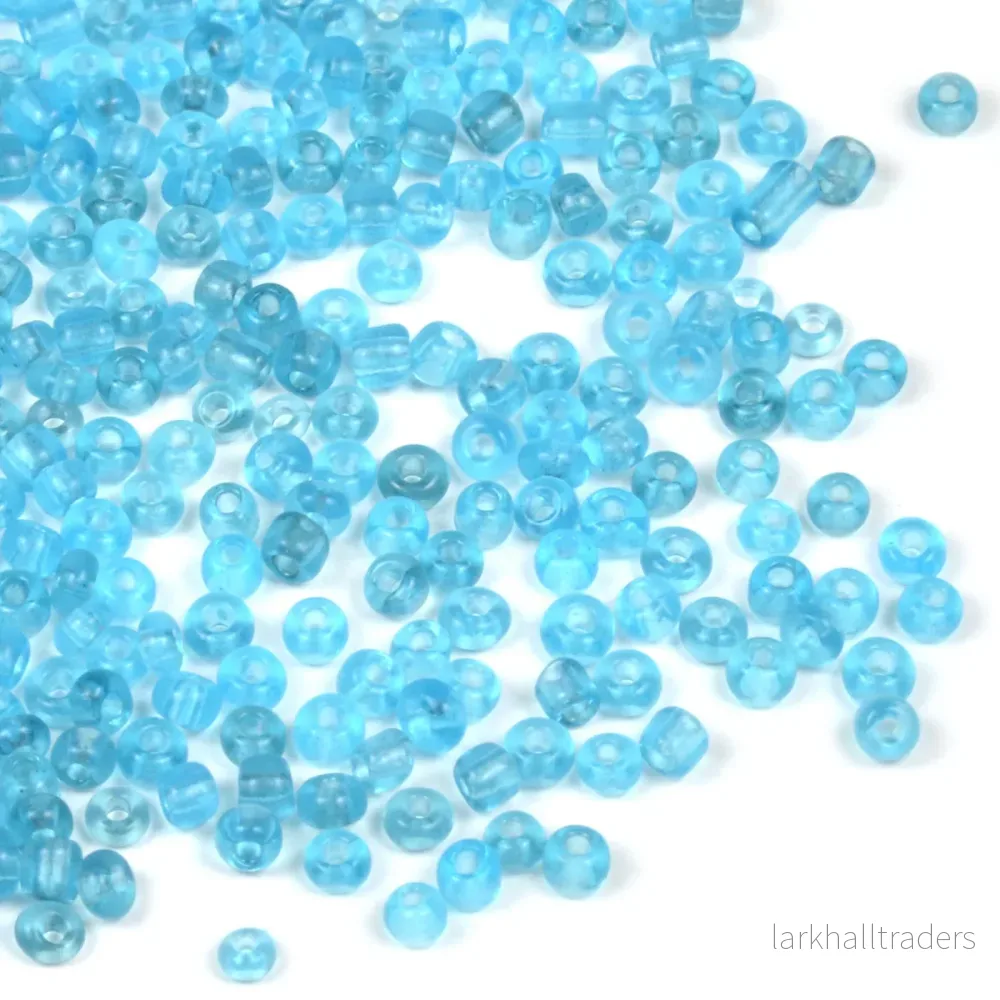 Seed Beads, 2mm, transparent ljusblå, 30g Seed Beads, 2mm, transparent ljusblå, 30g