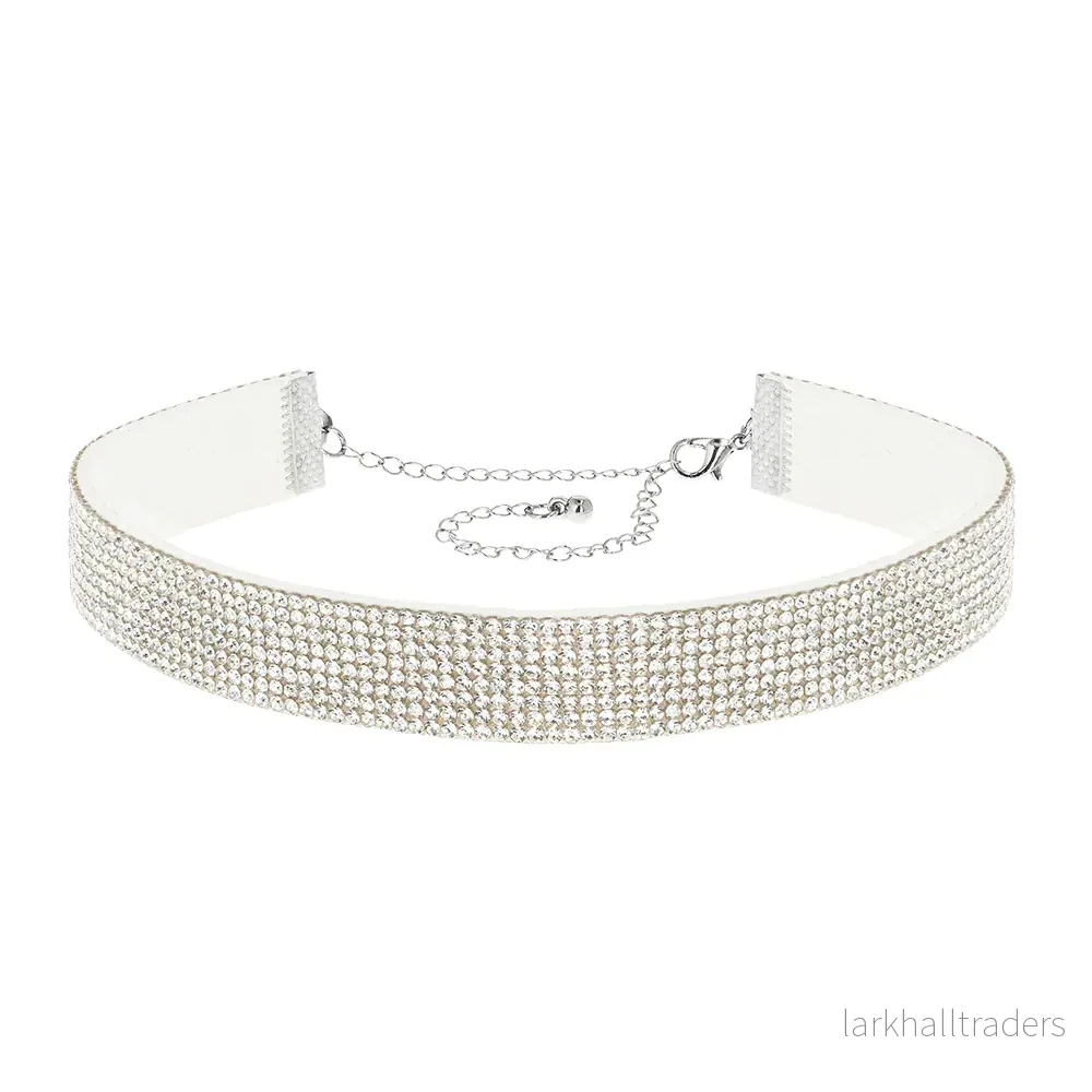 Choker, crystal silver Choker, crystal silver