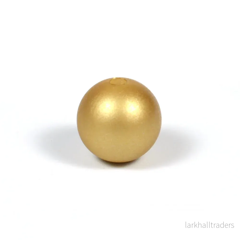 Silikonpärlor, guld, 12mm Silikonpärlor, guld, 12mm