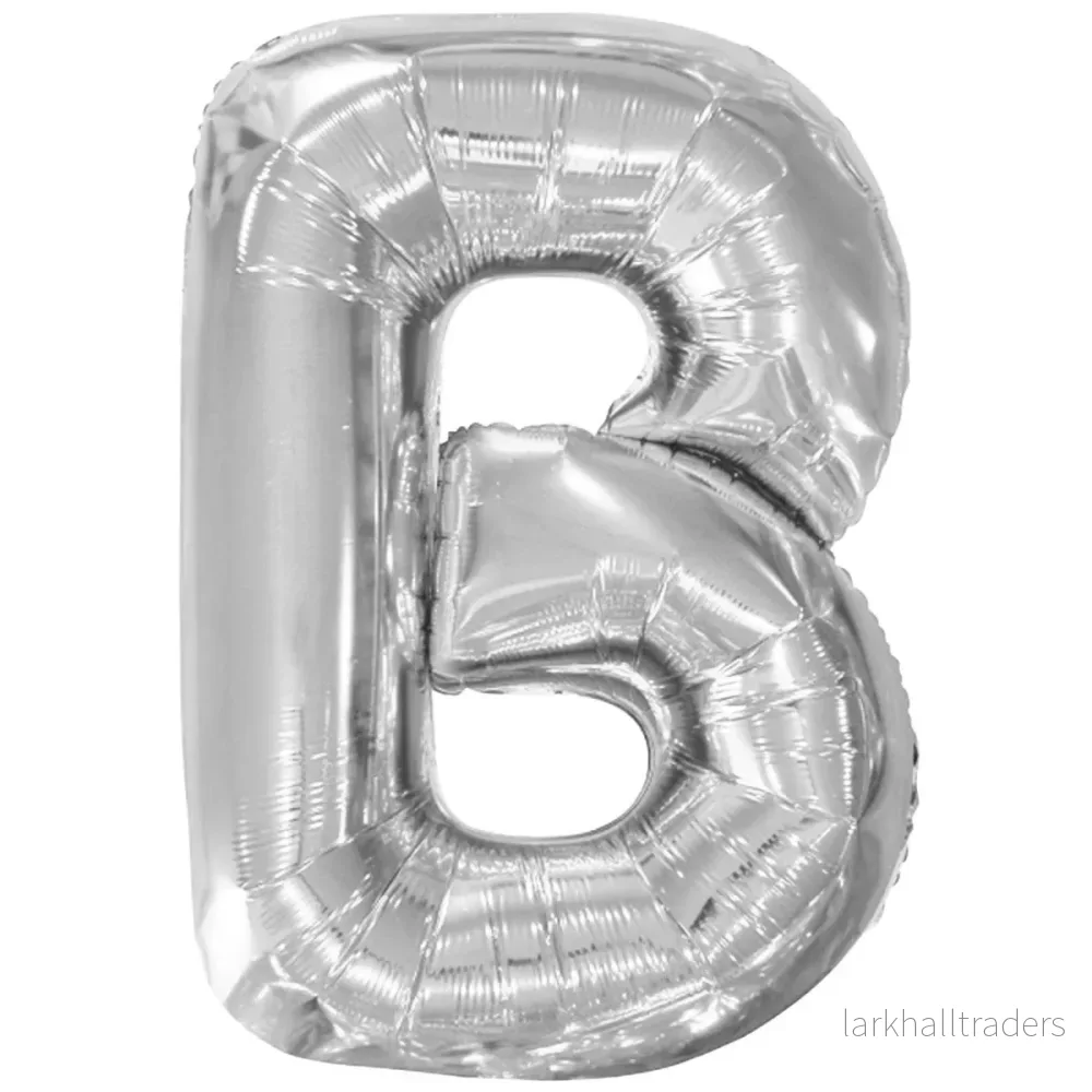 Folieballong, bokstav silver B 86 cm